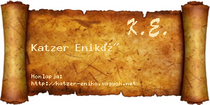 Katzer Enikő névjegykártya